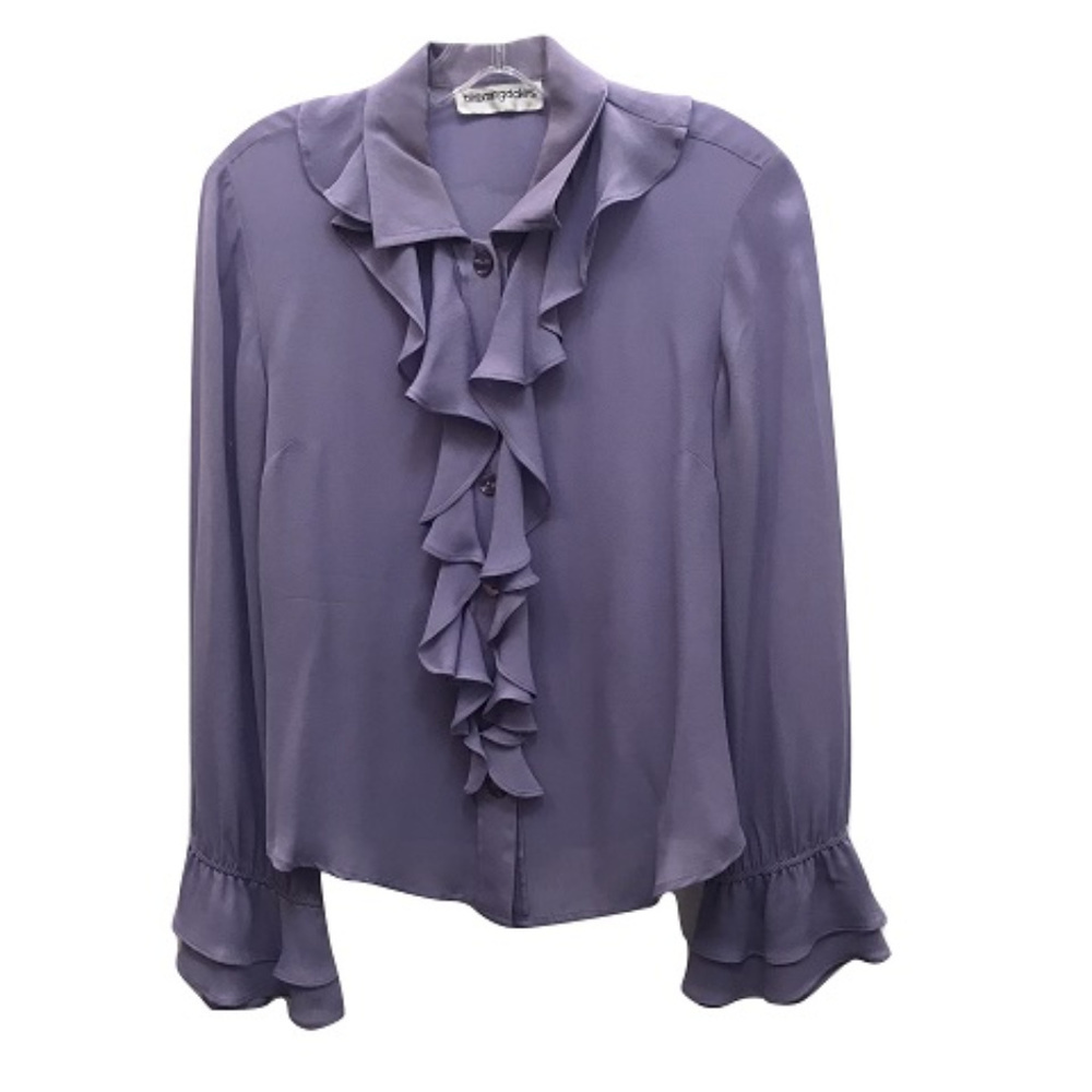 Bloomingdale's Lavender Ruffle Blouse